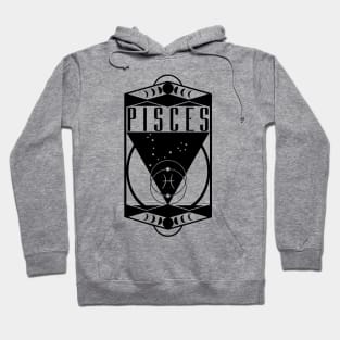 Pisces Constellation Moon Phases Zodiac Astrology Art Deco Style Hoodie